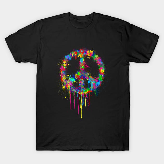 Peace Splat 2 T-Shirt by BlackCollarPolitics